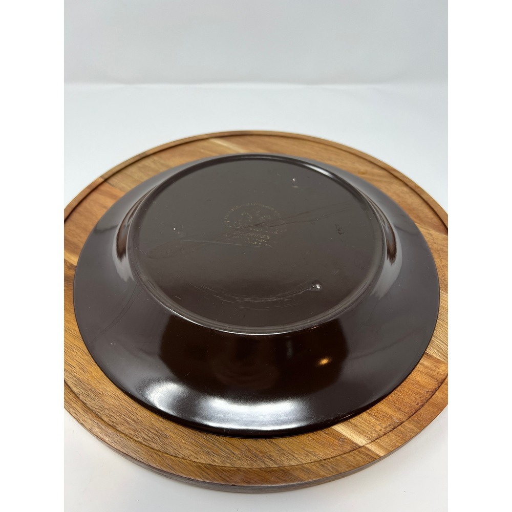 Vintage Dark Brown Gold Medallion Pattern Charger Plates Set‎ of 5  Decorative - Picture 7 of 14